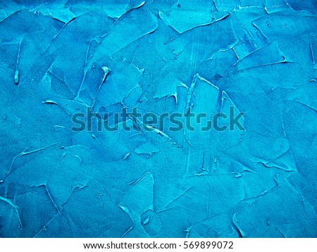 Painted canvas texture. Colors shading on canvas. Acrylic Painting. Red, orange, blue and turquoise colors. Contemporary art. Mix media