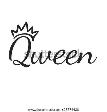 Cursive Queen Svg