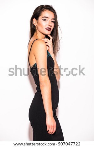 https://thumb9.shutterstock.com/display_pic_with_logo/2660524/507047722/stock-photo-portrait-of-beautiful-happy-cute-smiling-brunette-woman-girl-in-casual-black-hipster-summer-clothes-507047722.jpg