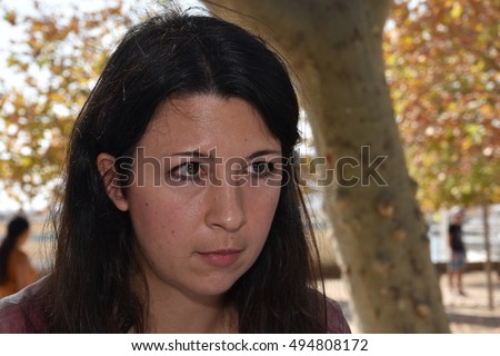 Marseille, France - October 06, 2016 : French cartoonist Anais Lelievre (daughter of Jac Lelievre) at the 5th edition of the International festival of press and political cartoons at l'Estaque.