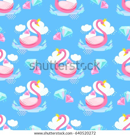 https://thumb9.shutterstock.com/display_pic_with_logo/2664028/640520272/stock-vector-beautiful-drawing-swan-couple-pattern-vector-illustration-cartoon-cute-swan-seamless-640520272.jpg