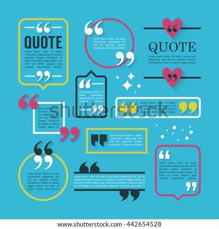 modern block quote pull quote line stock vector royalty free