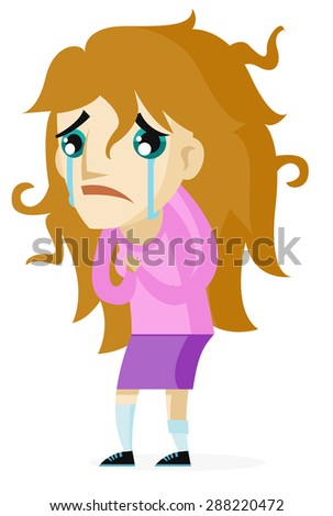 Teen Girl Crying Stock Vectors & Vector Clip Art | Shutterstock