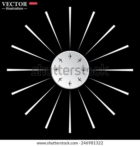 vector rays circle Vector  240834565 Lamp Fluorescent Stock  Shutterstock