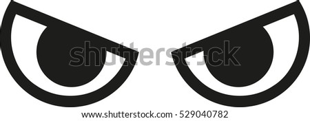 Angry Cartoon Eyes Stock Vector 529040782 - Shutterstock