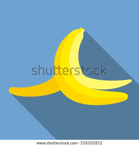 Vector banana peel icon,flat design