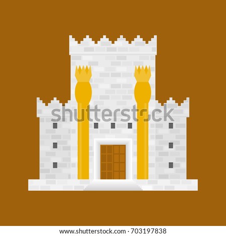 King Solomons Temple Bronze Pillars Named Stock Vector 703197838 ...