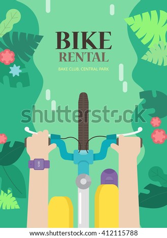 bright concept flyers bike rental vector stock vector 412115788 flyers for hire
