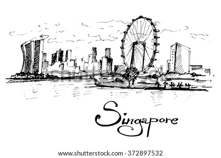 Singapore Skyline Stock Images, Royalty-Free Images & Vectors ...