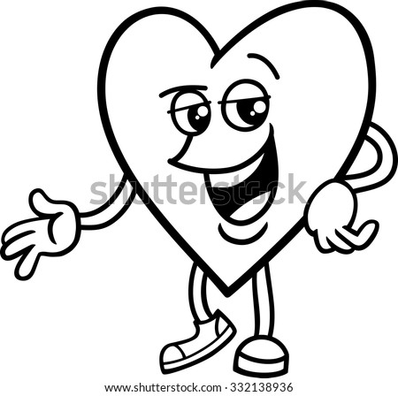 Happy Heart Abstract Character Sketch Vector Stock Vector 166975040 ...