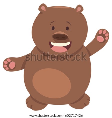 Cartoon Doodle Illustration Cute Brown Bear Stock Vector 102205666 ...