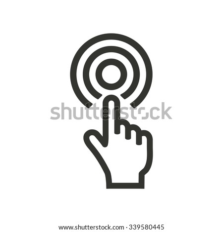 Touch Icon On White Background Vector Stock Vector (Royalty Free