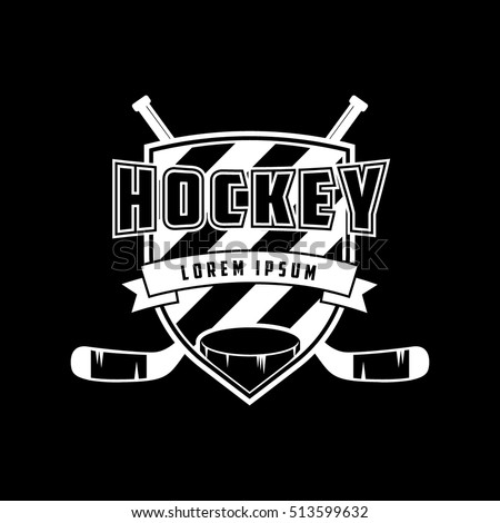 Set Colorful Hockey Tournament Challenge Logo Stock Vector 316347293