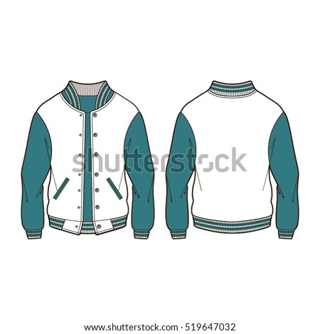 classic sport varsity jacket template stock vector royalty free
