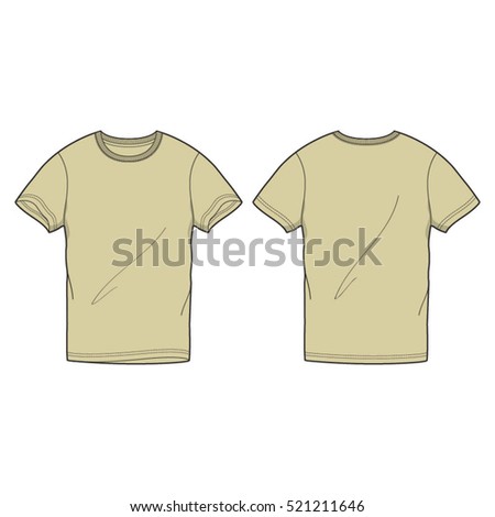 Blank Tshirt Template Vector Stock Vector 393989734 - Shutterstock