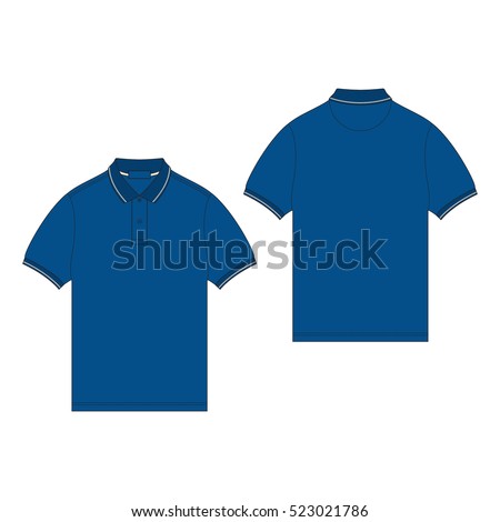Polo Shirt Back Front Stock Vector 1241378 - Shutterstock