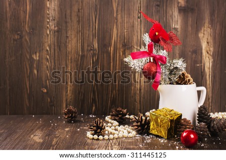 christmas composition with small red bird and fir tree decorations xmas greeting card selective - Red Bird Christmas Tree Decorations christmas composition with small red bird and fir tree decorations xmas greeting card selective - Red Bird Christmas Tree Decorations