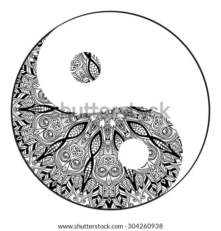 Download Ornament Card Mandala Yin Yang Geometric Stock Vector ...