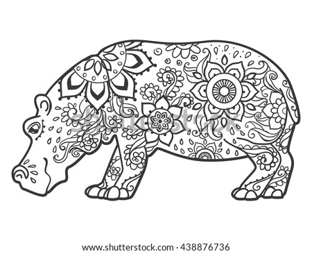 Download stock-vector-ornament-hippo-vector-beautiful-illustration ...