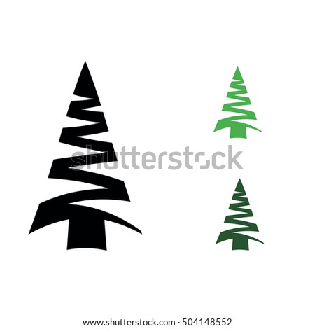 Set Fir Trees Stock Vector 504148552 - Shutterstock