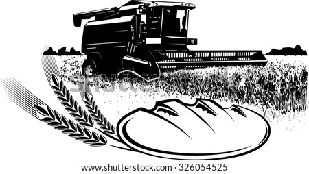 Download Vector Image Combine Harvesting Achieved Prints Stock ...