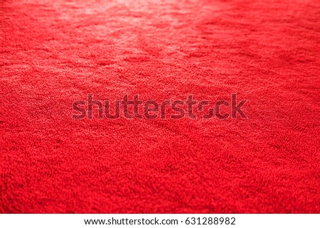 Red Carpet Texture With Bright Light Selective Focus Red Carpet Texture With Bright Light Selective Focus