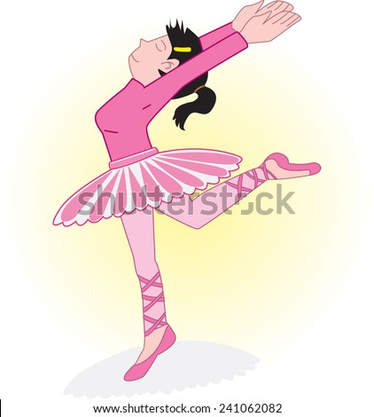 Girl Ballet Dancer Cartoon Stock Vector 112608044 - Shutterstock