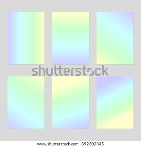 set six blank sheets holographic paper stock vector 392302345 holographic paper sheets