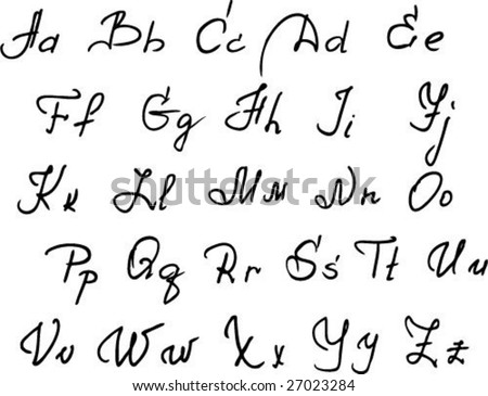 Worksheets Beautiful Handwriting Alphabet gejras portfolio on shutterstock handwritten alphabet