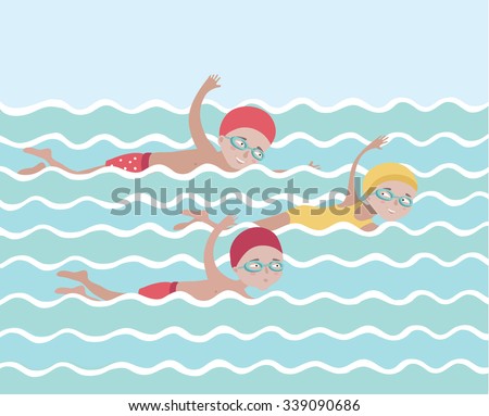 Swimming Laps Stock Vectors & Vector Clip Art | Shutterstock