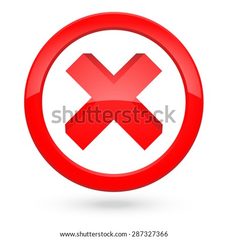 Red X Button X Shape Letter Stock Vector 218495161 - Shutterstock