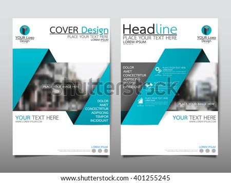 Blue annual report brochure flyer design template vector, Leaflet cover presentation abstract flat background, layout in A4 size