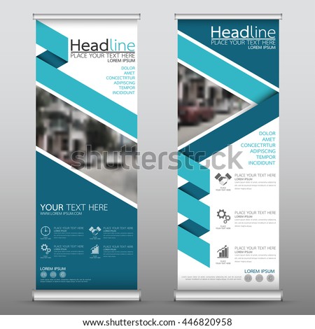 Blue Roll Business Brochure Flyer Banner Stock Vector 