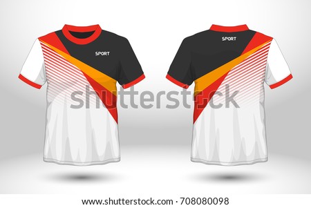 Download Red Black Layout Football Sport Tshirt Stock Vector ...