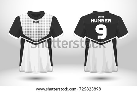 Download Black White Layout Football Sport Tshirt Stock Vector ...