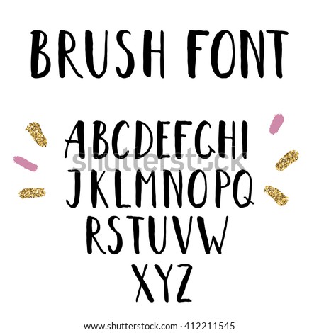 Creative Letters hand drawn brush font uppercase hand stock illustration 412211545 Creative Letters hand drawn brush font uppercase hand stock illustration 412211545