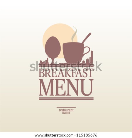 Breakfast Menu Card Design Template Stock Vector 89139310 - Shutterstock
