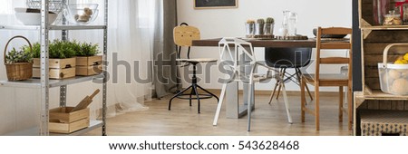 Functional Dining Room Decor Wooden Furniture Stock Photo Royalty Functional Dining Room Decor Wooden Furniture Stock Photo Royalty