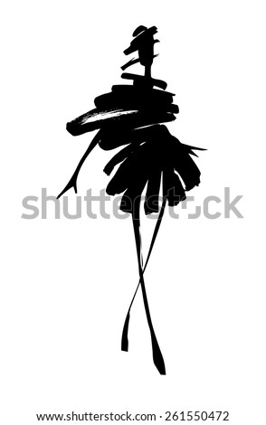 Fashion Silhouettes Hand Drawn Sketch Stock Vector ...
