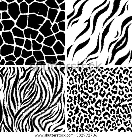 Vector Animal Skin Pattern Textures Tiger Stock Vector 69491914 ...