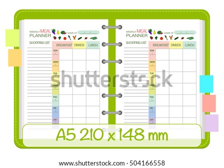weekly meal planner calendar