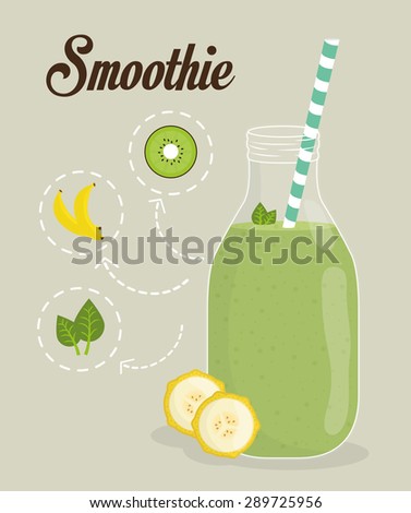 Smoothies digital design, vector illustration eps 10.