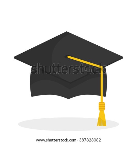 3d Render Black Graduation Cap Gold Stock Illustration 76811128 ...