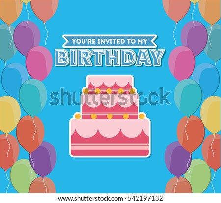 Double Layered Birthday Cake Drawing Card Double Layered Birthday Cake Drawing Card