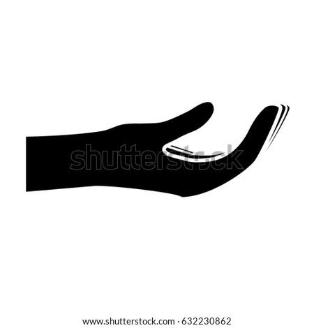 Flat Hand Icon Stock Vector 161858375 - Shutterstock