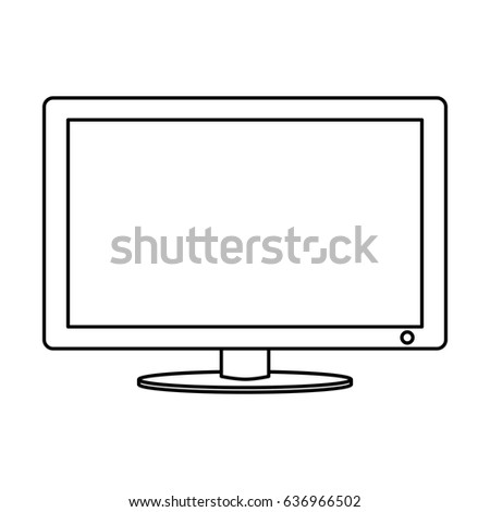 Cute Vector Doodle Sketch Tv Set Stock Vector 436815367 - Shutterstock