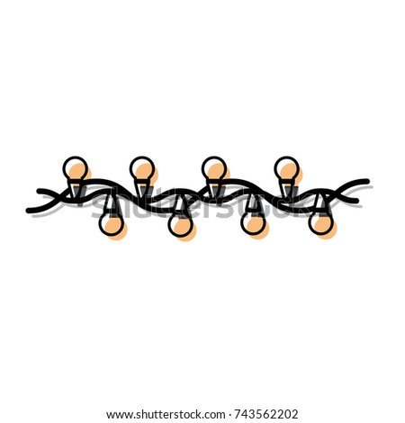 Quirky Ink Drawing Christmas Lights Stock Vector 46960408 - Shutterstock