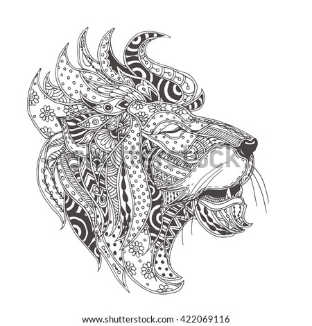 Drawing Zentangle Turtle For Coloring Page Shirt Design