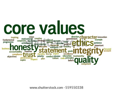 Conceptual Core Values Integrity Ethics Abstract Stock Illustration ...