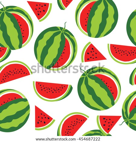 Watermelon pattern. Vector Illustration